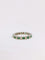 Bague Alliance américaine en or blanc, diamants et émeraudes 58 Facettes J46