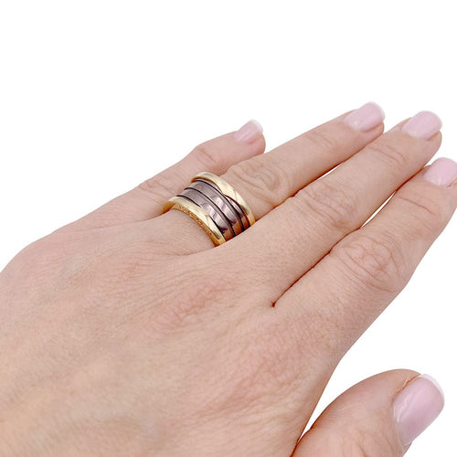 Bague 52 Bague Bulgari, "B.Zero1", or rose, cermet. 58 Facettes 33228