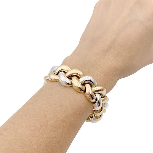 Bracelet Bracelet Poiray, "Tresse", trois tons d'or. 58 Facettes 33041