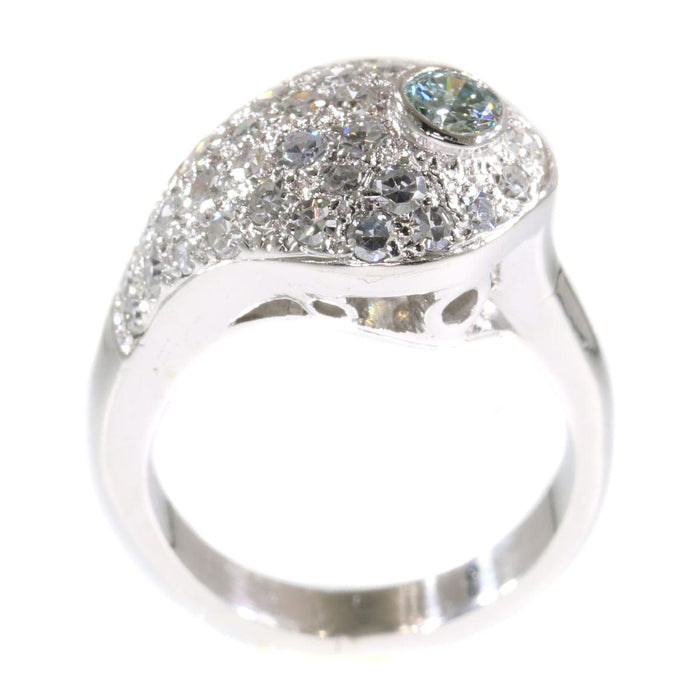 Bague 48 Bague or blanc, diamants 58 Facettes 17300-0035