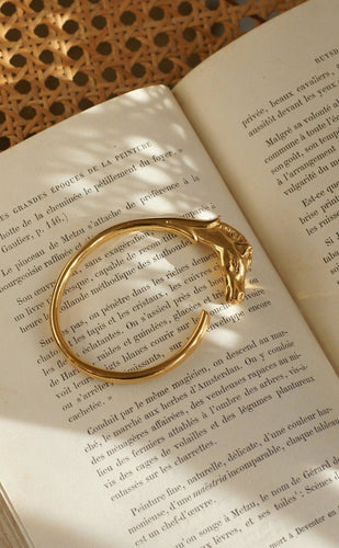 Bracelet Bracelet Hermès doré tête de cheval 58 Facettes