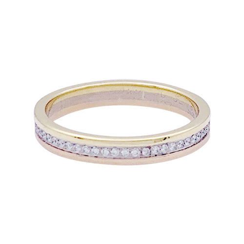 Bague 59 Alliance Cartier "Vendôme Louis Cartier", trois ors et diamants. 58 Facettes 33409