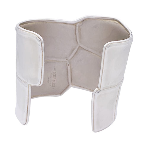 Bracelet Manchette Hermès, "Niloticus Eclat", argent. 58 Facettes 33395