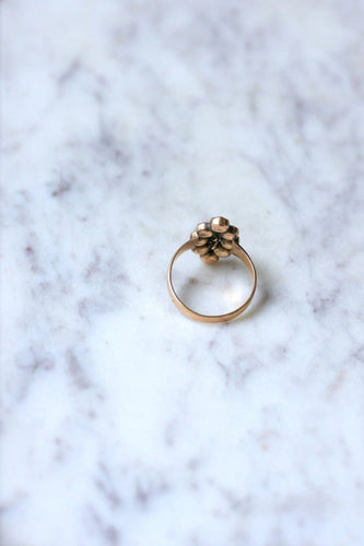 Bague Bague marquise or rose et grenats de Perpignan 58 Facettes