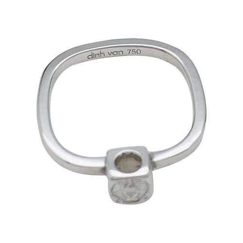 Bague 50 Bague Dinh Van, "Le Cube Diamant", or blanc, diamant. 58 Facettes 31304