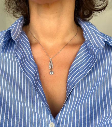 Pendentif Pendentif Art Déco Platine Diamants 58 Facettes 1