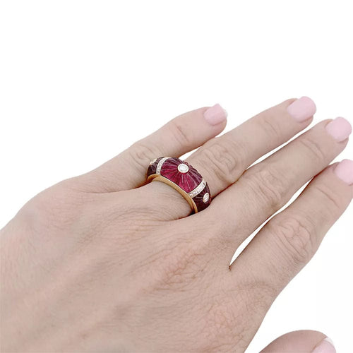 Bague 53 Bague Cartier, or jaune, tourmalines, diamants. 58 Facettes 32786D