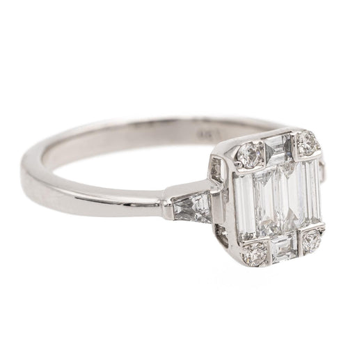 Bague 54 Bague Or blanc Diamant 58 Facettes 2308543CN