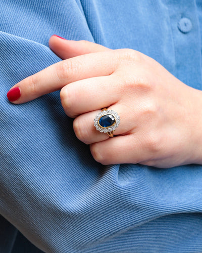 Bague Bague saphir et diamants 58 Facettes 703