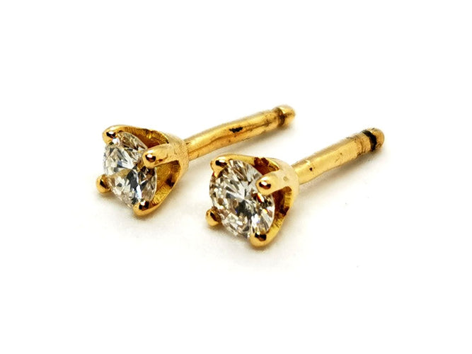 Boucles d'oreilles Boucles d'oreilles Puces Or jaune Diamant 58 Facettes 1365007CN
