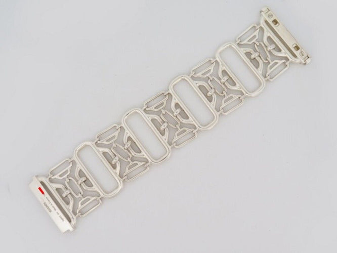 Bracelet bracelet HERMES abstract large 18 cm en argent massif 925 101gr 58 Facettes 256678