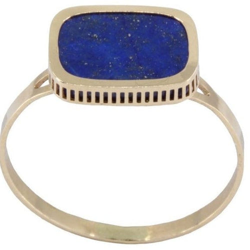 Bague Bague en or jaune, lapis lazuli 58 Facettes 063561