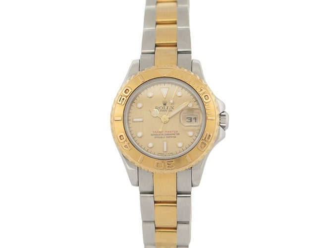 Montre vintage montre ROLEX yacht master lady 29 mm or & acier auto 58 Facettes 254447