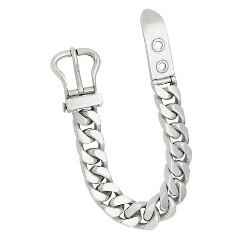 Bracelet Bracelet hermès "Ceinture" en argent. 58 Facettes 31628