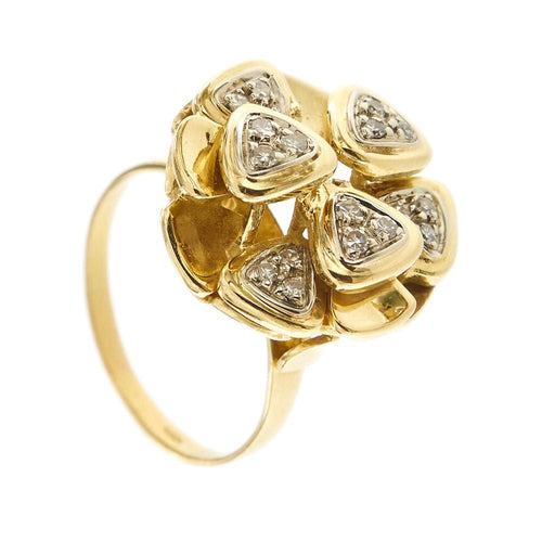 Bague 54 Bague fleur diamants 58 Facettes 31805