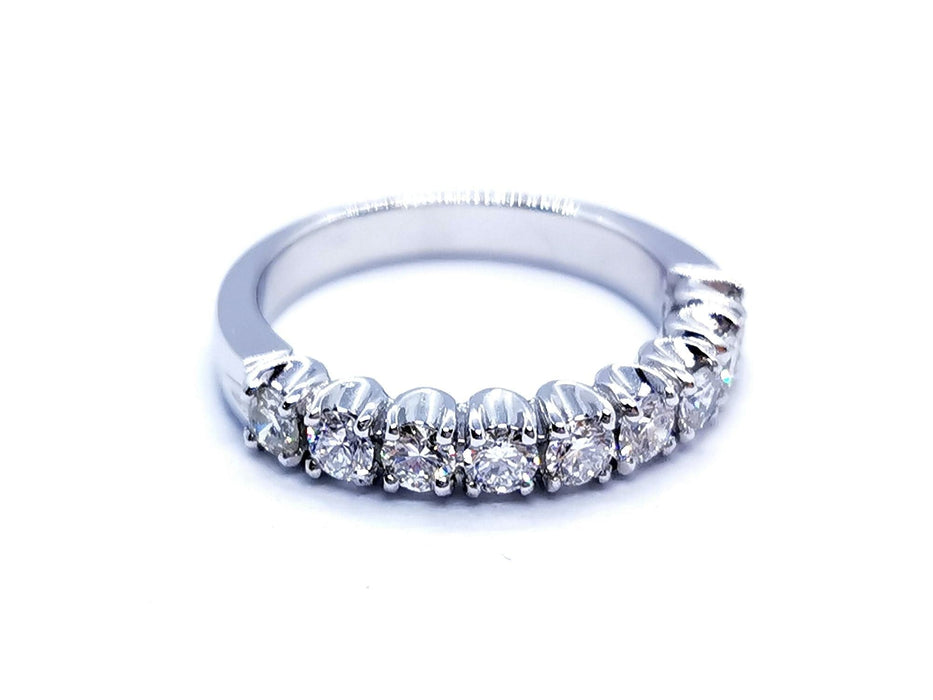 Bague 52 Bague Alliance Or blanc Diamant 58 Facettes 578774RV