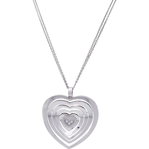 Collier Collier Chopard, "Very Chopard Coeur", or blanc, diamants. 58 Facettes 32238