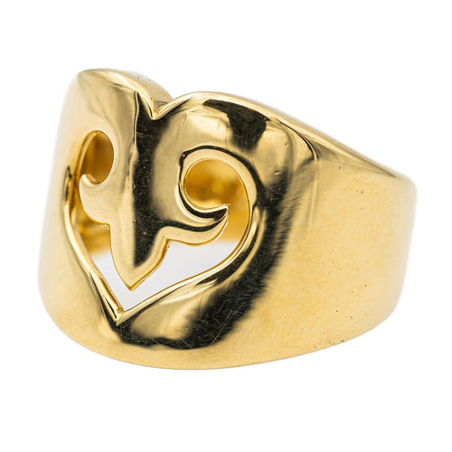 Bague 53 O.J. Perrin Bague Cocktail Coeur légende Or jaune 58 Facettes 2843268CN