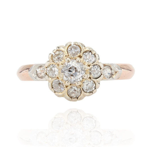 Bague 58 Bague marguerite de diamants taille ancienne 58 Facettes 21-715