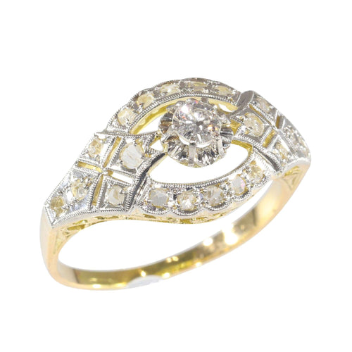 Bague 57 Bague de fiançailles en diamant 58 Facettes 22321-0022