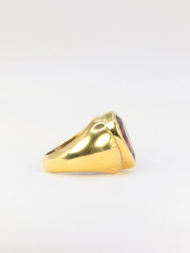 Bague Bague or jaune et améthyste poire 58 Facettes 408