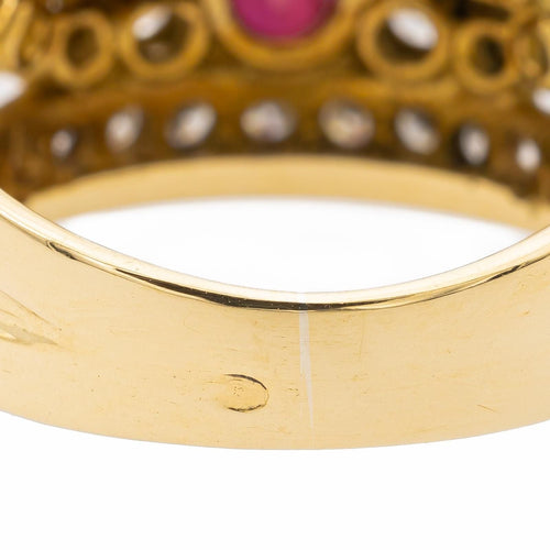 Bague 51 Bague Bandeau Or jaune Rubis 58 Facettes 2406400CN