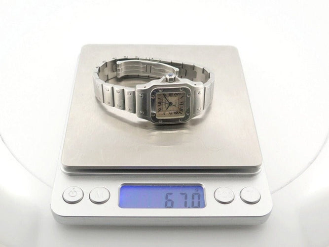 Montre vintage montre CARTIER santos galbee 2423 24 mm automatique acier 58 Facettes 251176