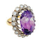 Bague 53 Bague en or et argent début du XX eme siècle, améthyste et diamants. 58 Facettes 31774