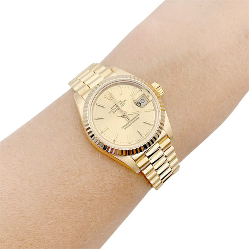 Montre Montre Rolex, "Oyster Perpetual Datejust", or jaune. 58 Facettes 33019