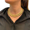 Collier Collier, "Tubogas", or jaune. 58 Facettes 31322