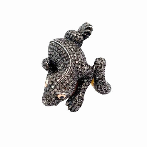 Bague 53 Bague caméléon Or jaune Argent Diamants 58 Facettes 25030