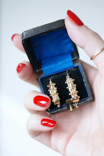 Boucles d'oreilles Boucles d'oreilles dormeuses briquets perles 58 Facettes