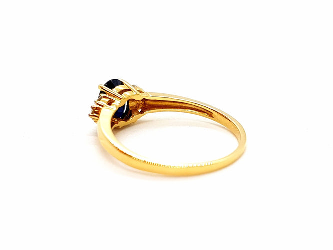 Bague 54 Bague Or jaune Saphir 58 Facettes 06323CD