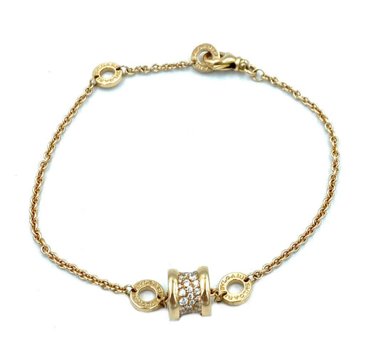 Collier BVLGARI. Collection Bzero 1, bracelet or rose et diamants 58 Facettes