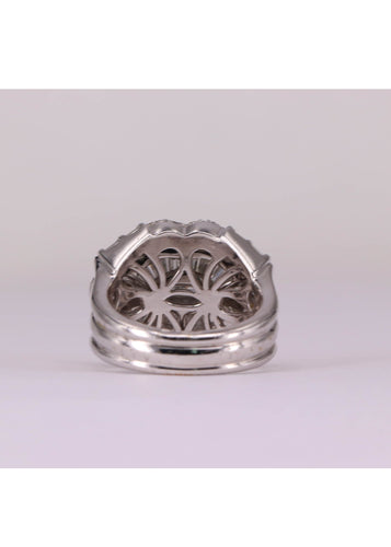 Bague Bague Or blanc et Diamants 58 Facettes RNG0558