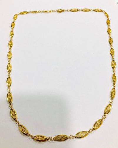 Collier COLLIER MAILLE FILIGRANE OR JAUNE 58 Facettes
