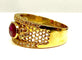 Bague 54 Bague Or jaune Rubis Diamants 58 Facettes AB227