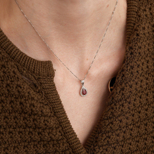 Collier Collier Goutte de rubis 58 Facettes