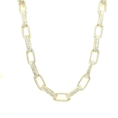 Collier Collier chaîne mailles tressées argent 58 Facettes 653119