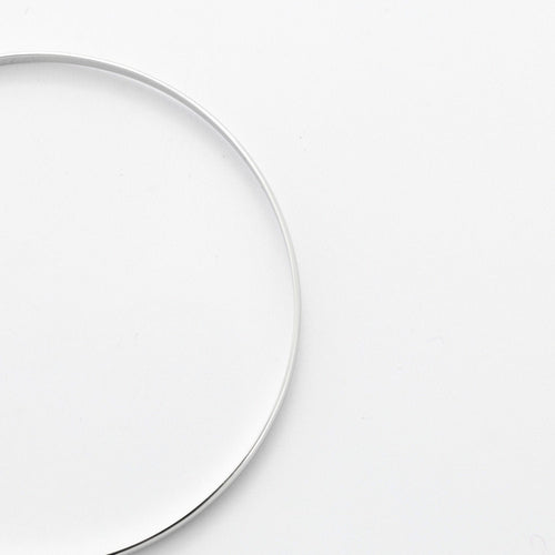 Bracelet Bracelet Demi-jonc plat or blanc 58 Facettes