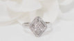 Bague Bague losange en or blanc pavée de diamants 58 Facettes 21839
