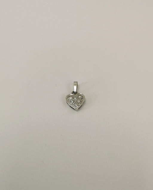 Collier Collier Or blanc Pendentif coeur  diamants 58 Facettes LT 6361