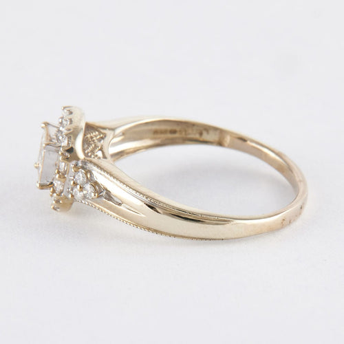 Bague 56 Bague Diamants Marquise Or Gris 58 Facettes