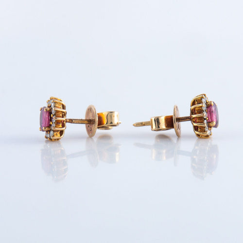 Boucles d'oreilles Clous d'oreilles Marguerite rouges 58 Facettes JE70