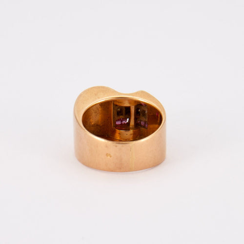 Bague 48 Bague Tank Diamants Rubis 58 Facettes