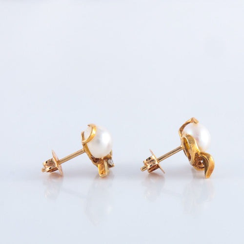 Boucles d'oreilles Clous d'oreilles Perles Diamants 58 Facettes JE43