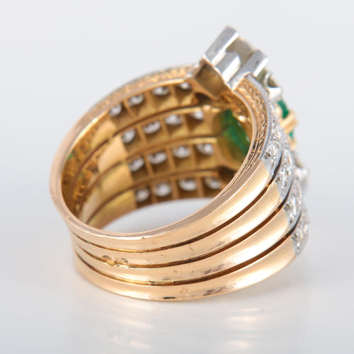 Bague 55 Bague Emeraude Diamants 58 Facettes 8392