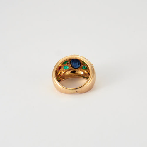 Bague 50 Bague Saphir Emeraudes & Rubis 58 Facettes ALGU12