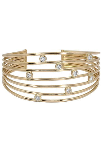 Bracelet BRACELET JONC OUVERT DIAMANTS 58 Facettes 053611