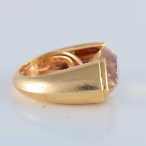 Bague 52 POIRAY - Bague en or et citrine 58 Facettes